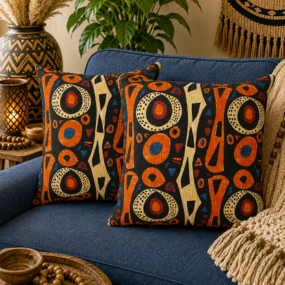 African Tribal Pillow Cover