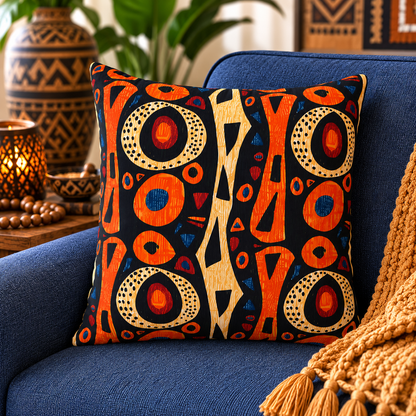 African Tribal Pillow Cover