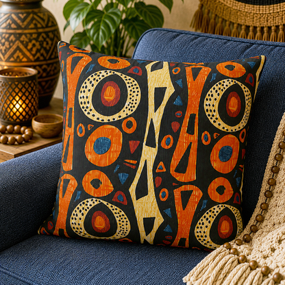 African Tribal Pillow Cover