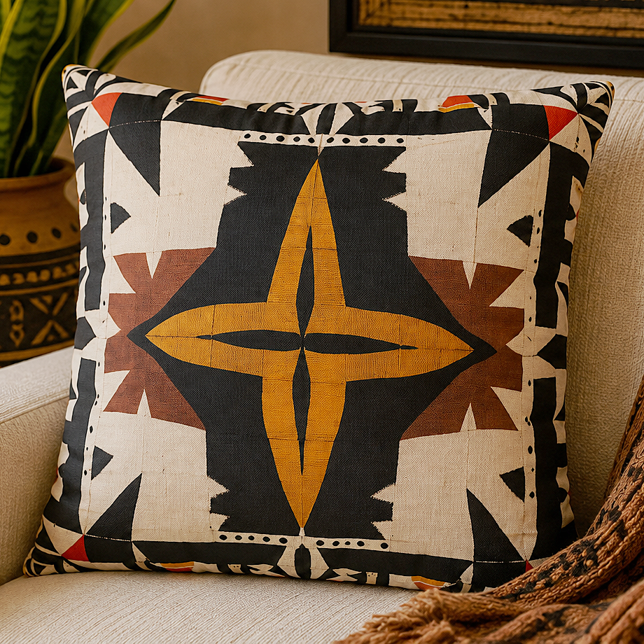 Cross Mudcloth Pillow