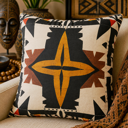 Cross Mudcloth Pillow