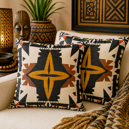 Cross Mudcloth Pillow