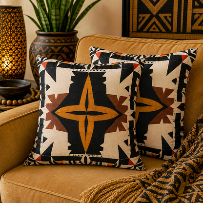 Cross Mudcloth Pillow