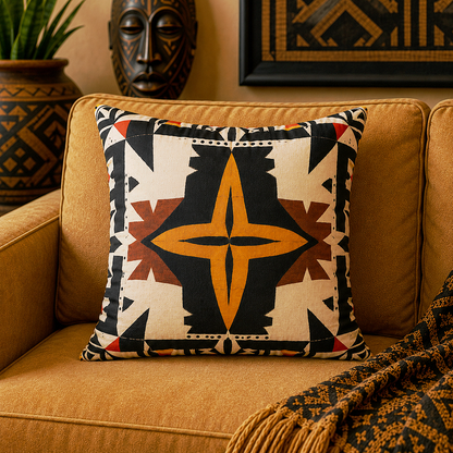 Cross Mudcloth Pillow
