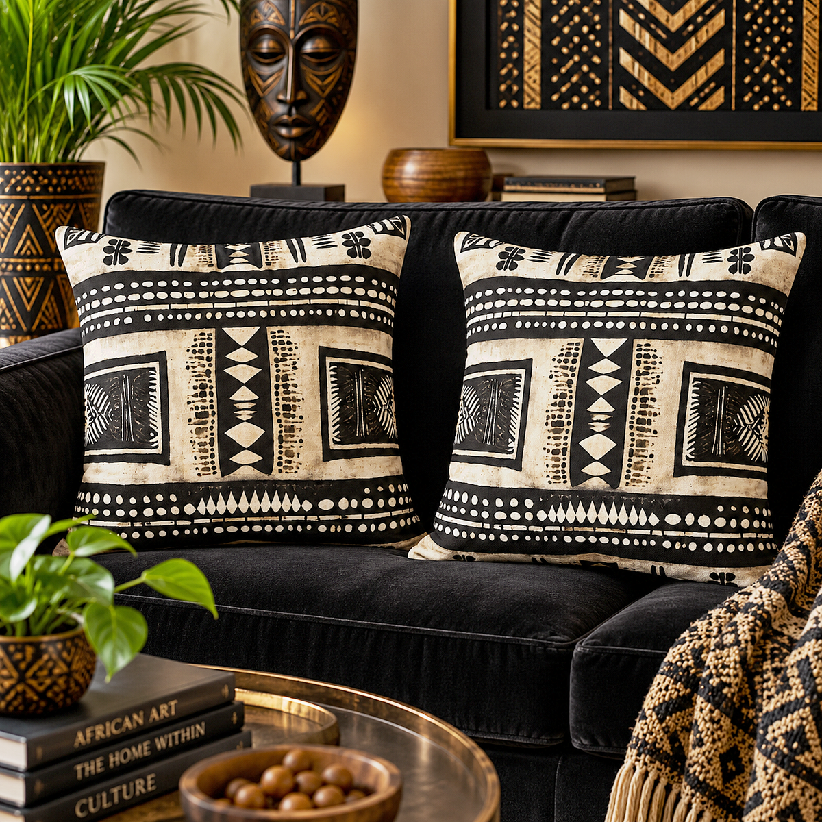 Dotted African Shells Pillow
