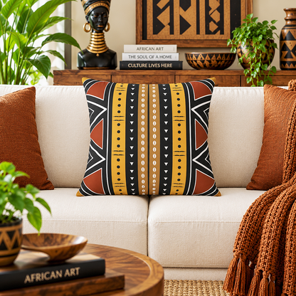 Tribal Mudcloth Pattern Pillow Cover