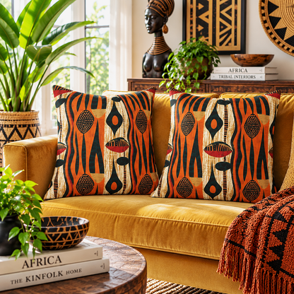 African Print Pillow Cover
