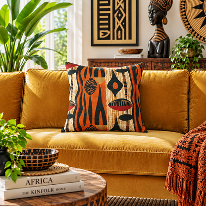 African Print Pillow Cover