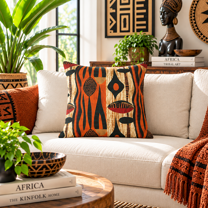 African Print Pillow Cover