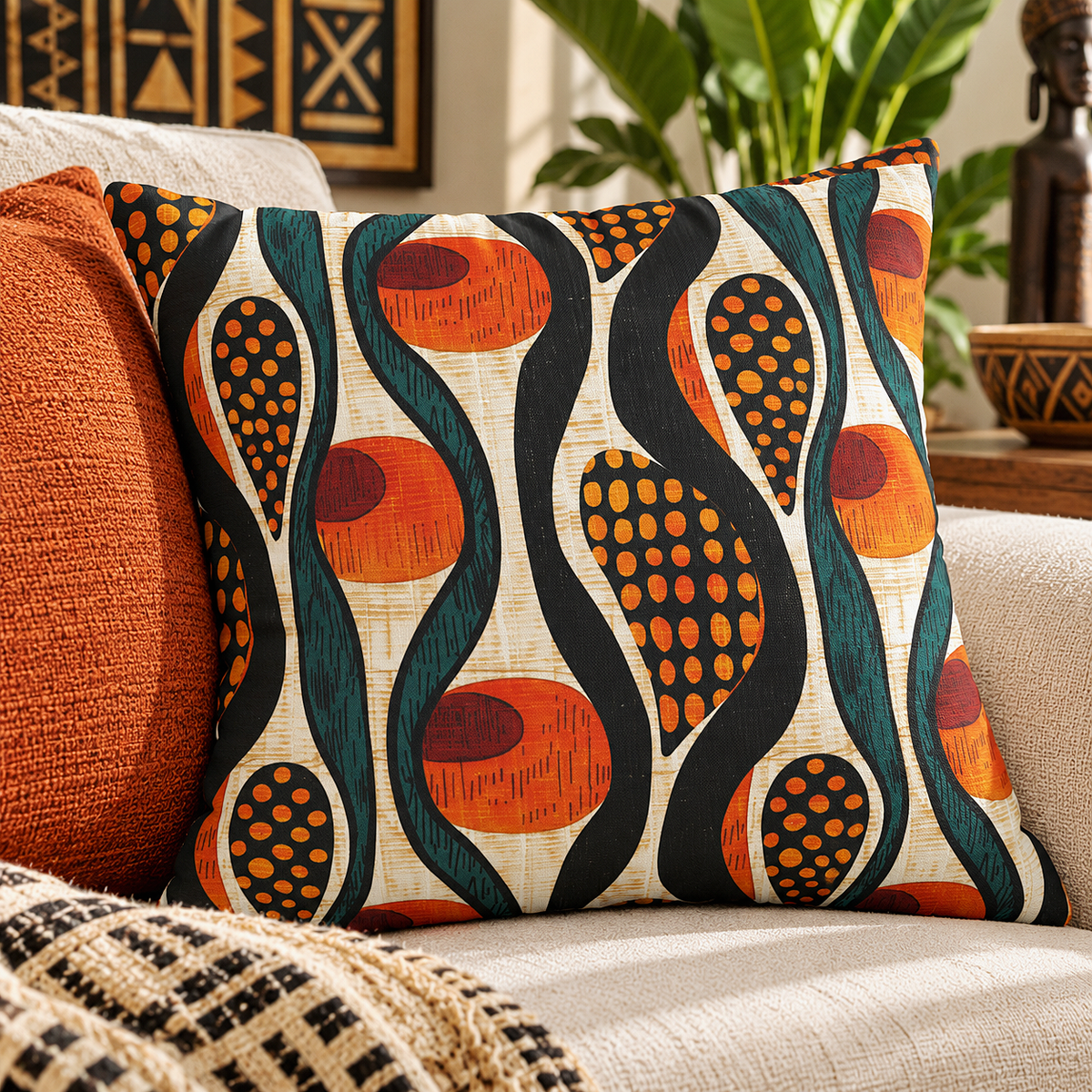 Mudcloth Throw Pillow Covers | African Tribal Cushion