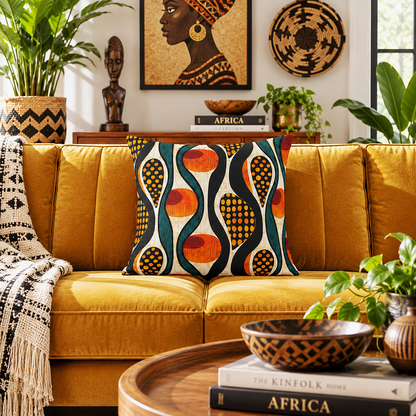 Mudcloth Throw Pillow Covers | African Tribal Cushion