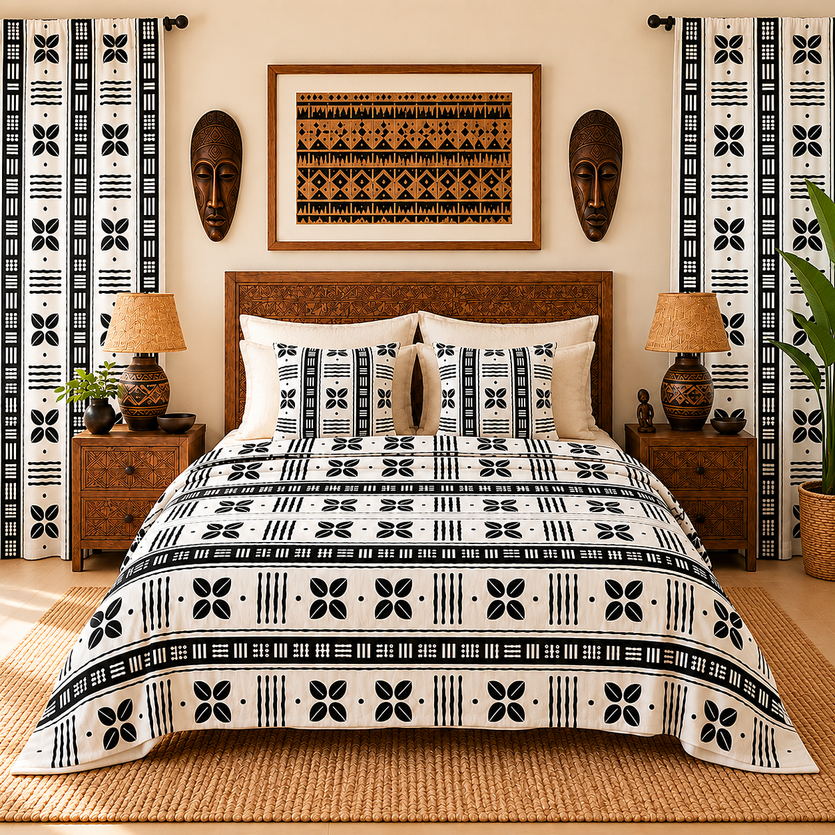 White Cowrie Shell Window Curtains