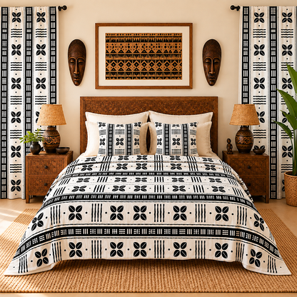 White Cowrie Shell Window Curtains