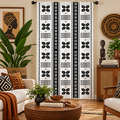White Cowrie Shell Window Curtains