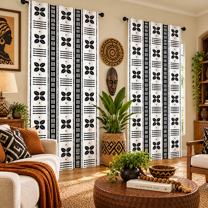 White Cowrie Shell Window Curtains
