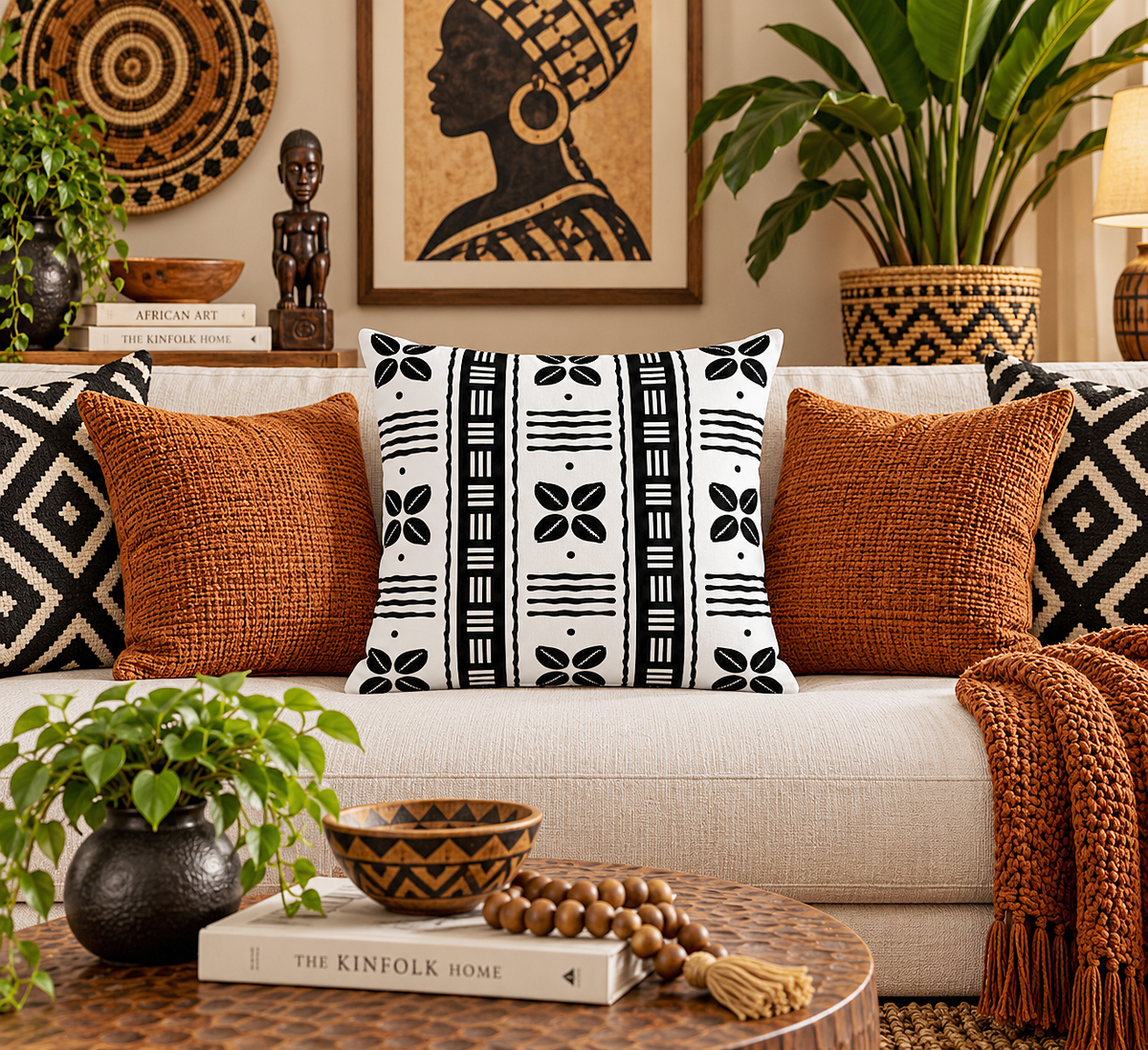 African Shells Pillow Cover