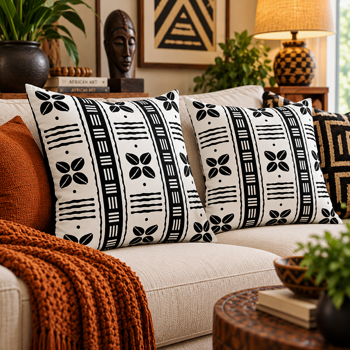 African Shells Pillow Cover