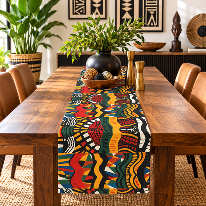 African Print Table Runner