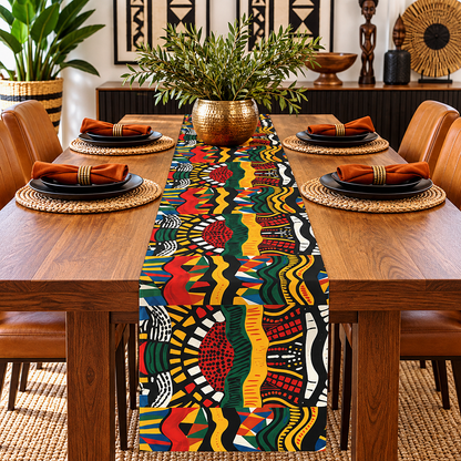 African Print Table Runner