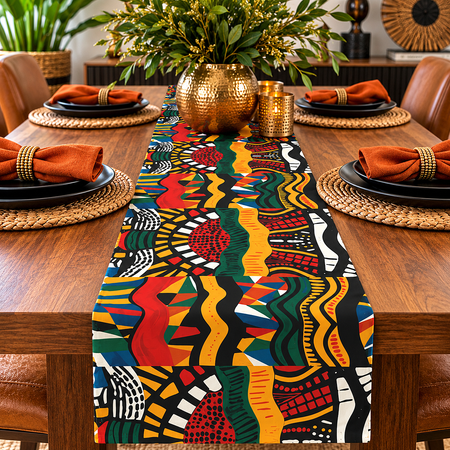 African Print Table Runner