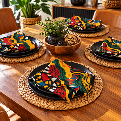 African Print Cloth Napkins