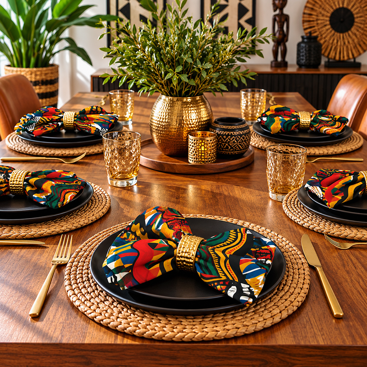 African Print Cloth Napkins