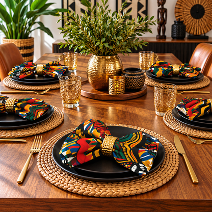 African Print Cloth Napkins