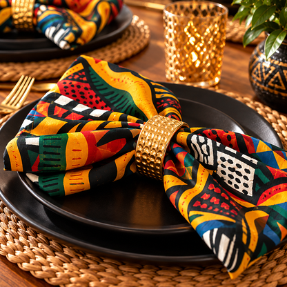 African Print Cloth Napkins