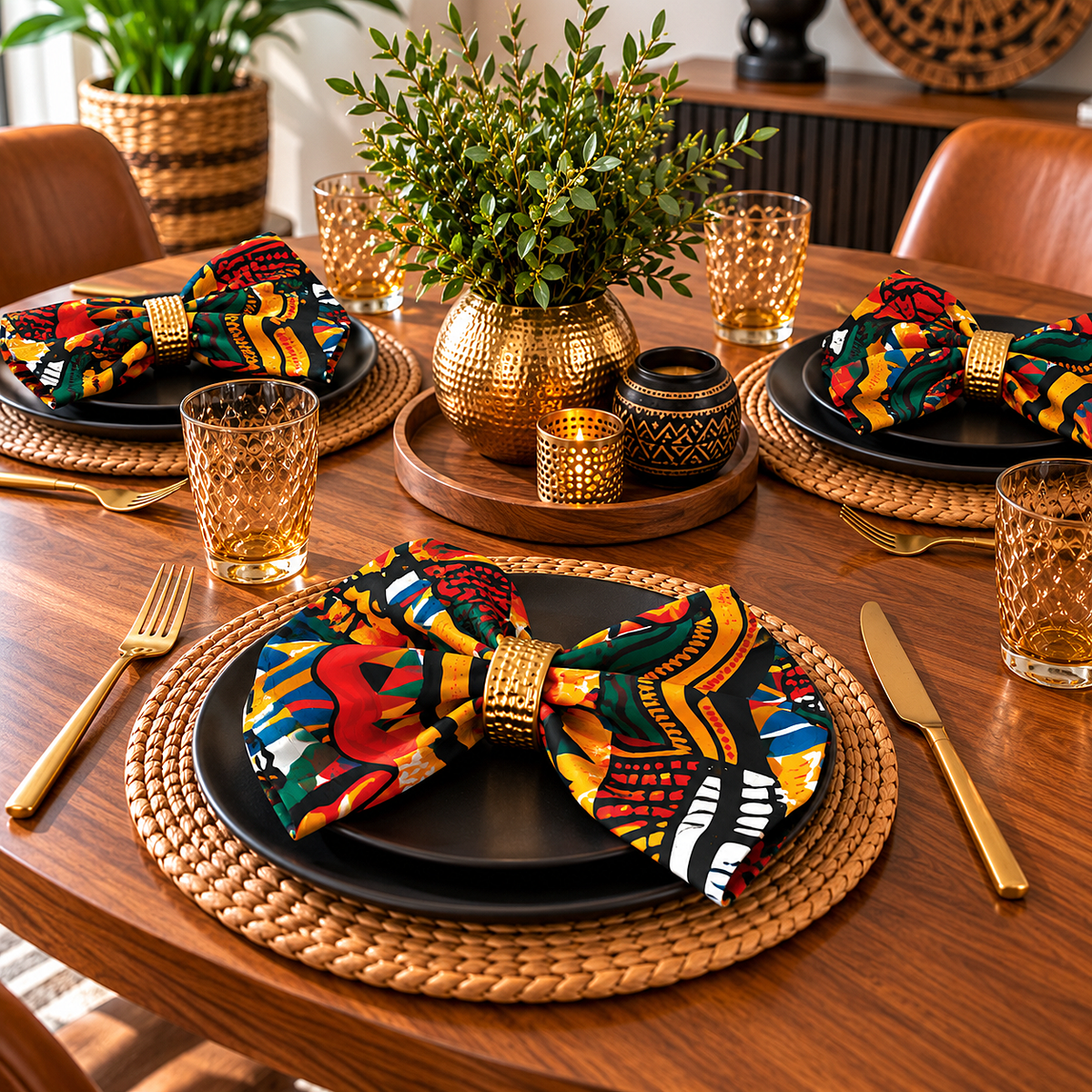 African Print Cloth Napkins