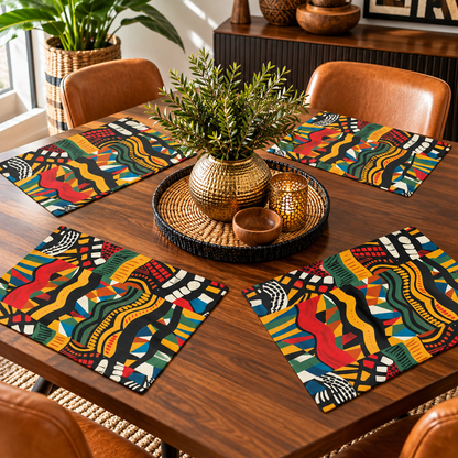 African Print Placemat Set