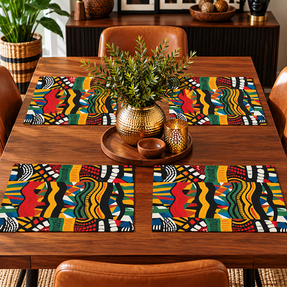 African Print Placemat Set