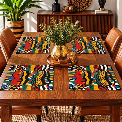 African Print Placemat Set