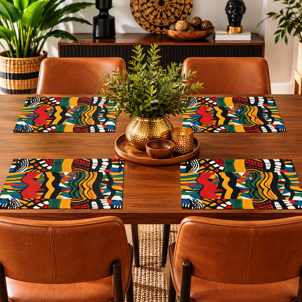 African Print Placemat Set