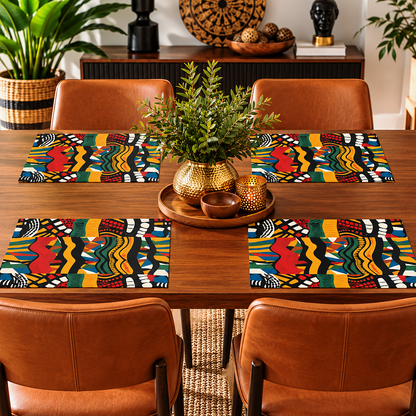 African Print Placemat Set