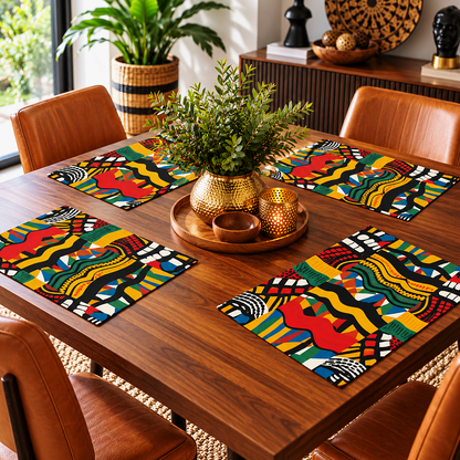 African Print Placemat Set