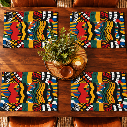 African Print Placemat Set