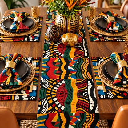 African Print Placemat Set