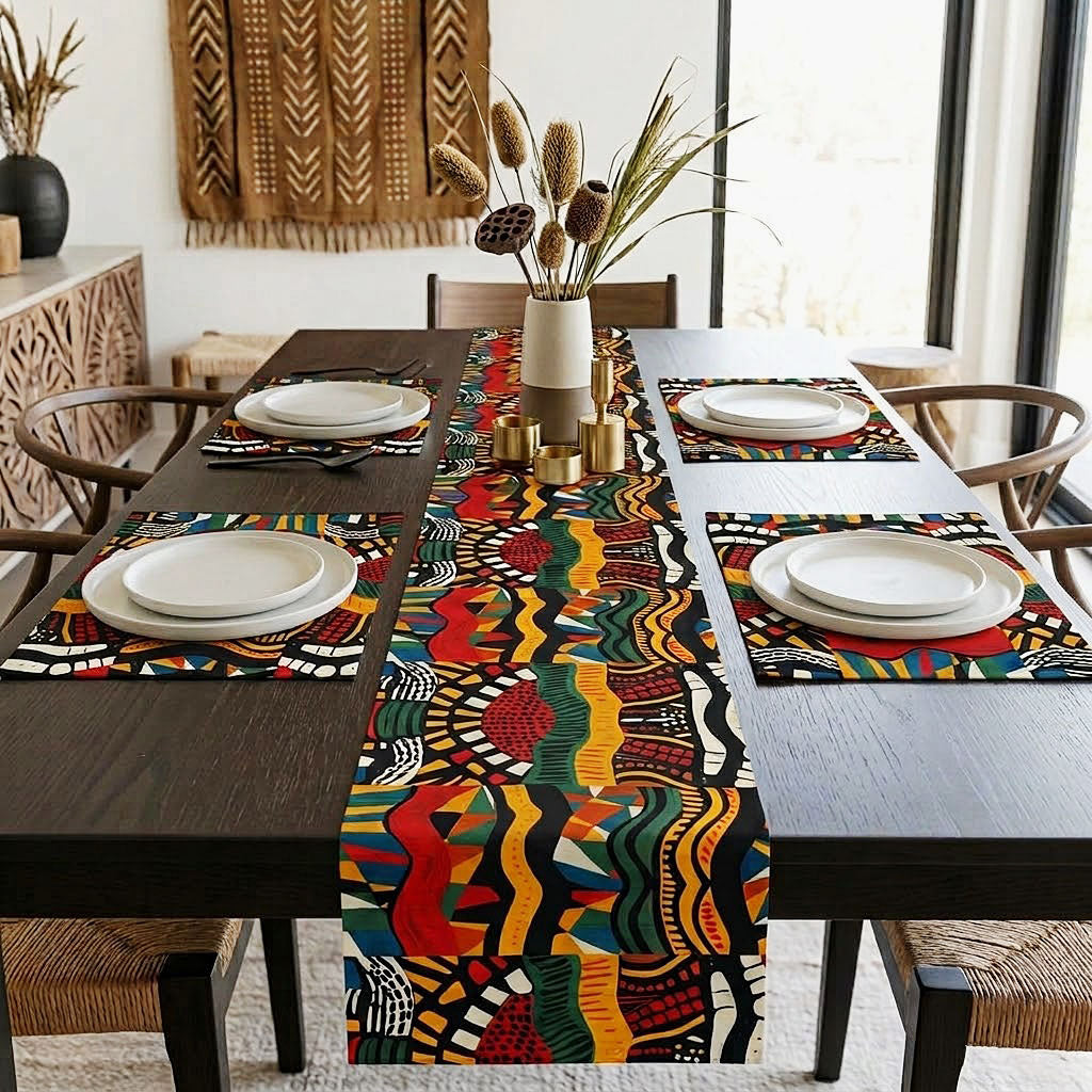 African Print Table Runner