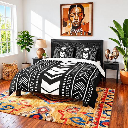 Tribal Mudcloth Cotton Duvet Cover Set