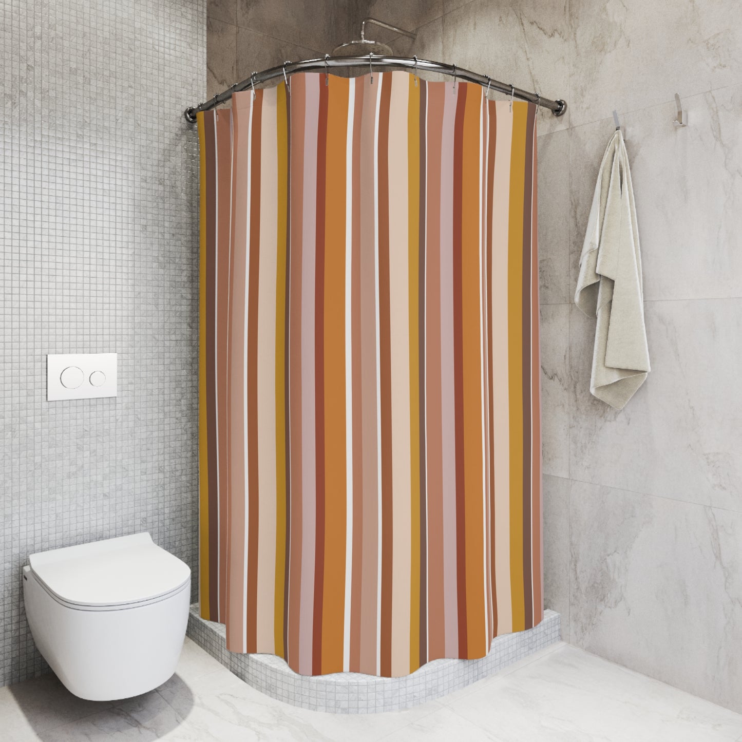 Pastel Striped Shower Curtain
