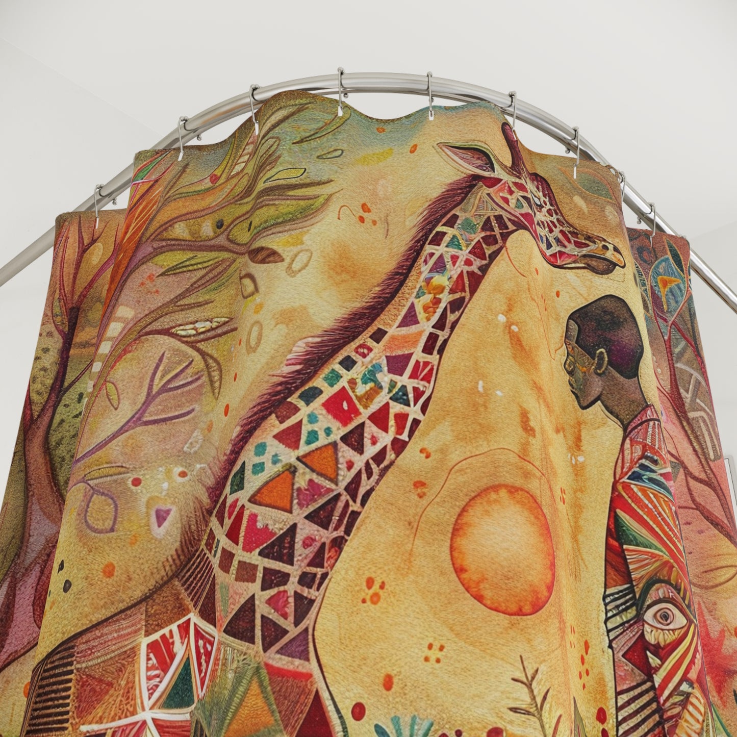 Bohemian Giraffe Shower Curtain