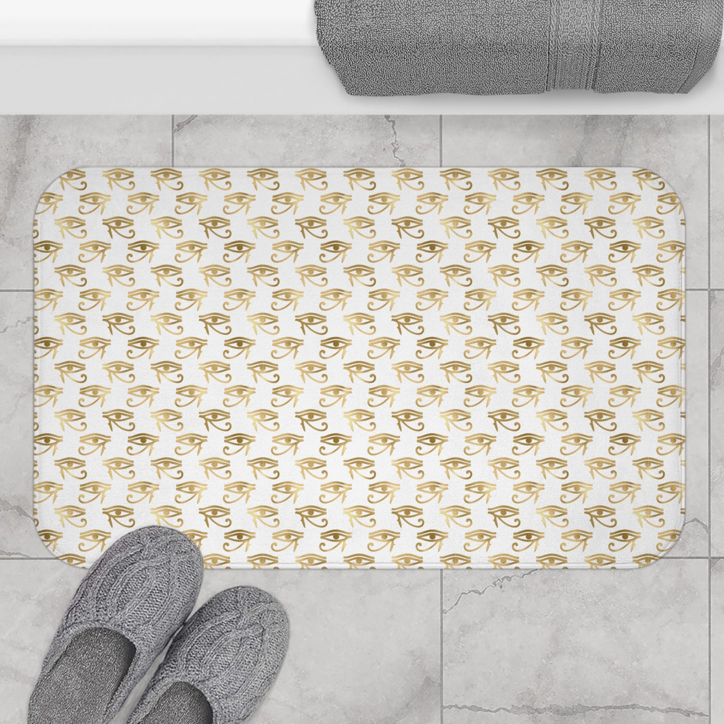 Egyptian Eye of Ra and Horus Bath Mat