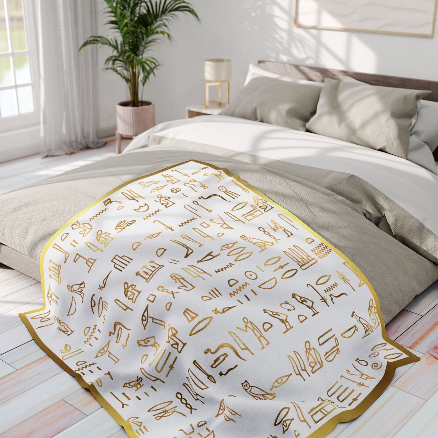 Egyptian Hieroglyphics Arctic Fleece Blanket