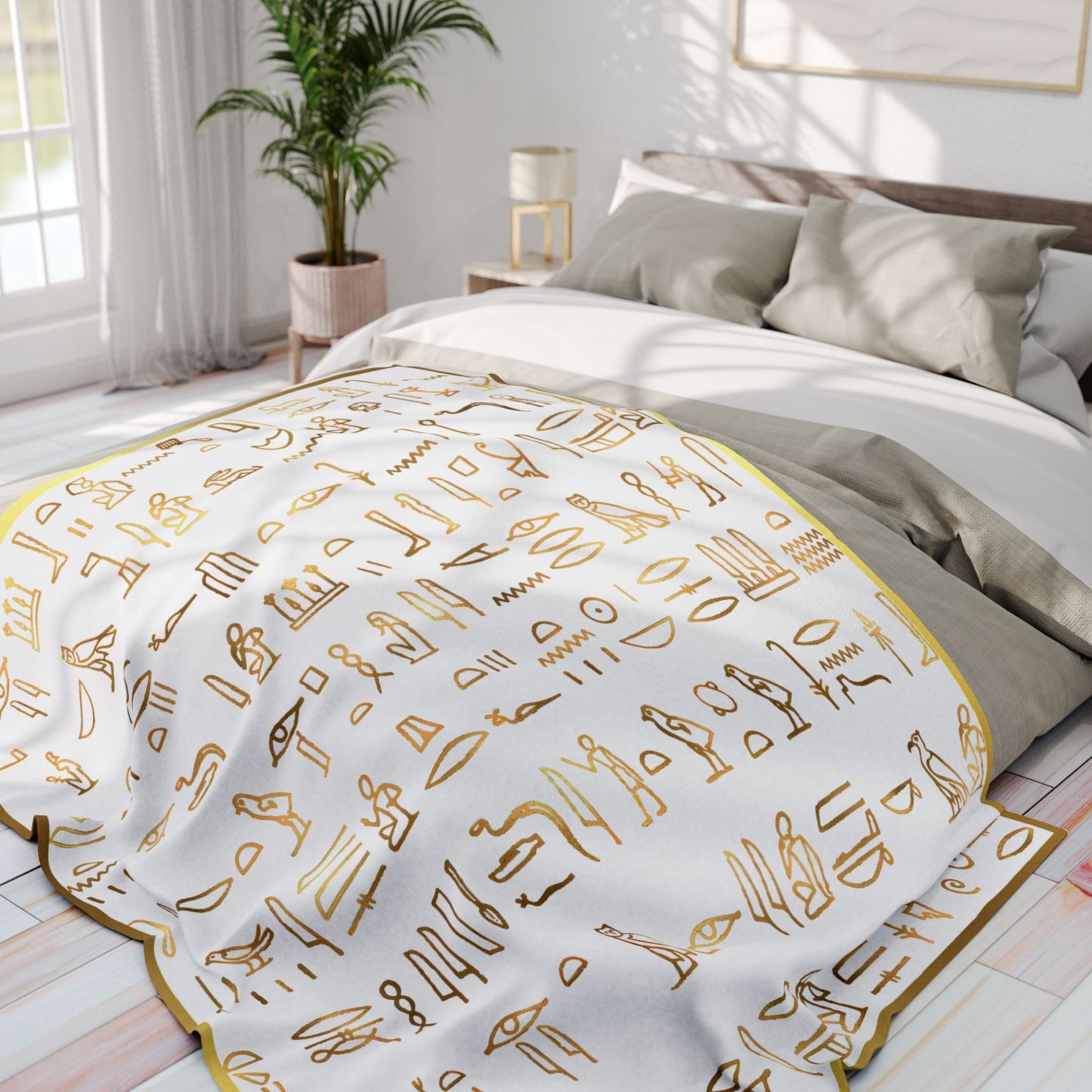 Egyptian Hieroglyphics Arctic Fleece Blanket