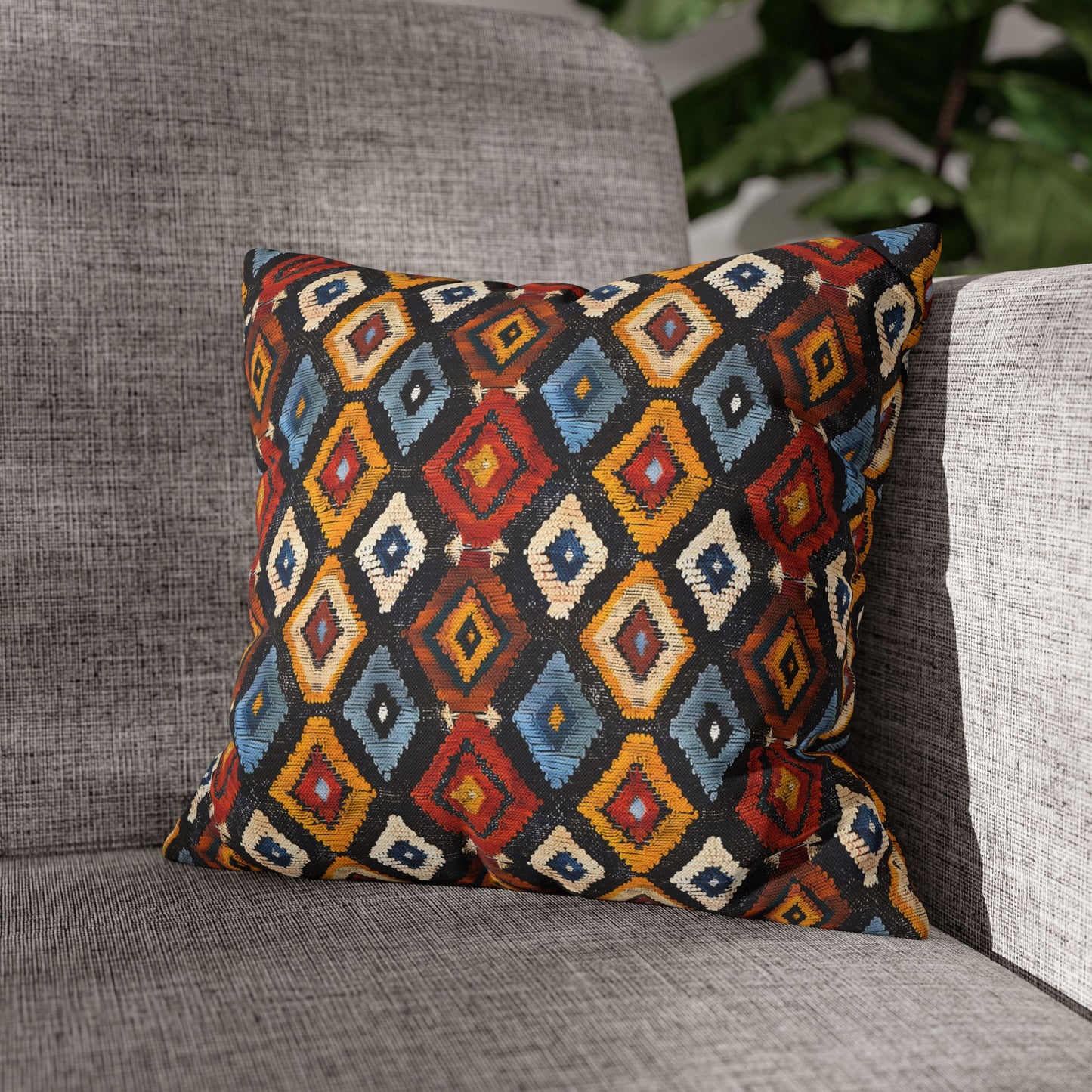 Diamond Abstract Square Pillow Cover