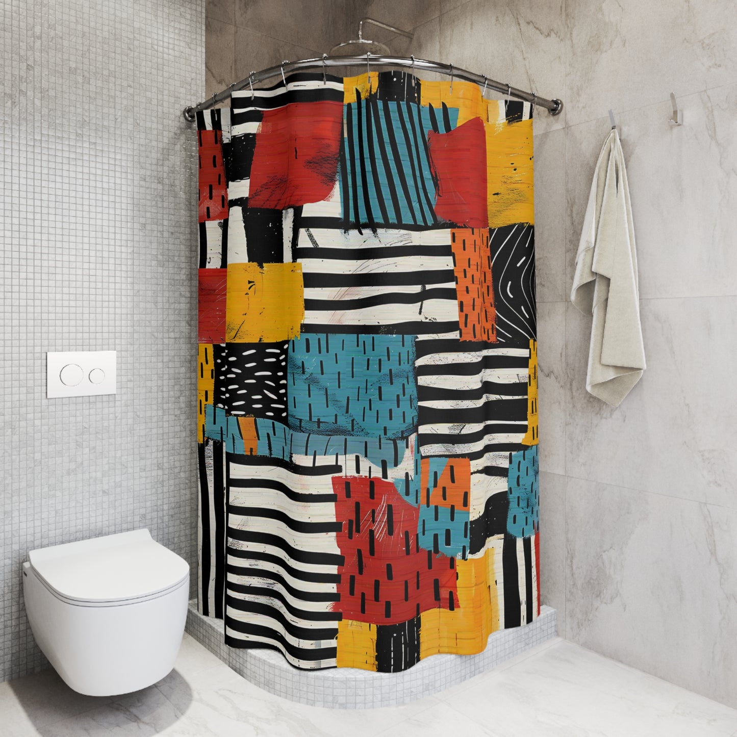 Abstract Tribal Shower Curtain