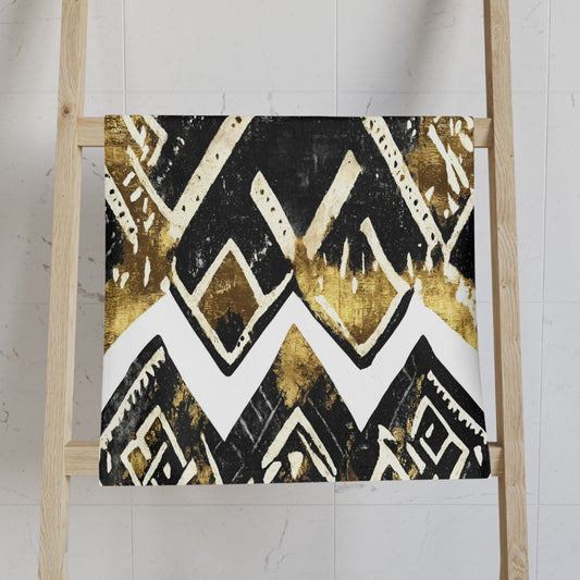 Gold & Black Tribal Hand Towel