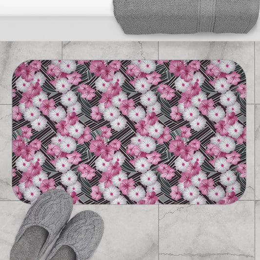 Pink Floral Bath Mat