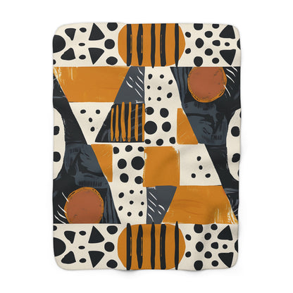 Abstract Geometric Tribal Sherpa Blanket