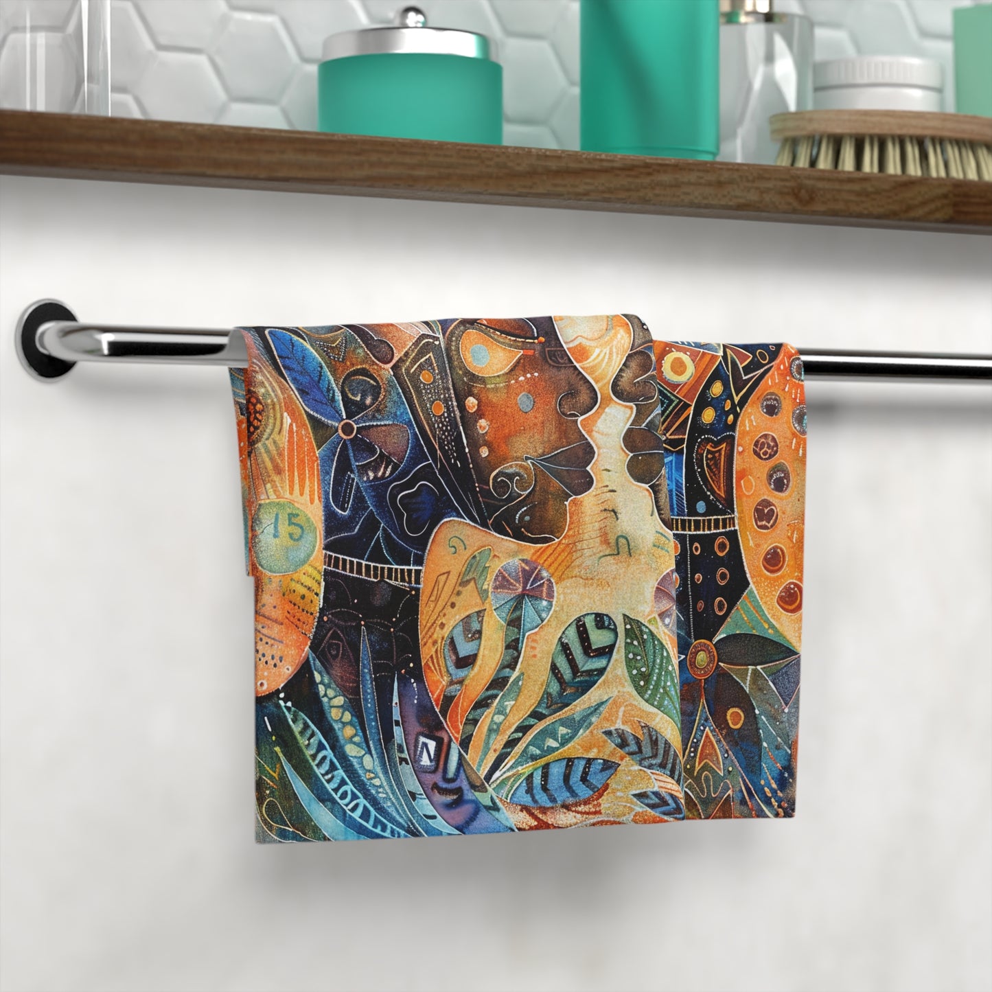 Artistic Face Towel - Embrace Vibrant Culture and Beauty